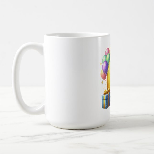 Gyllen 6-årsdag kaffemugg (Vänster)