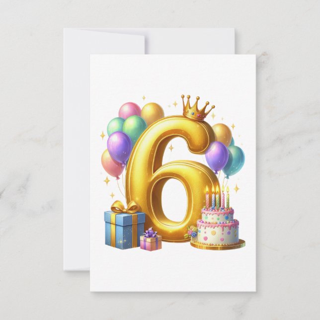 Gyllen 6-årsdag OSA kort (Framsida)