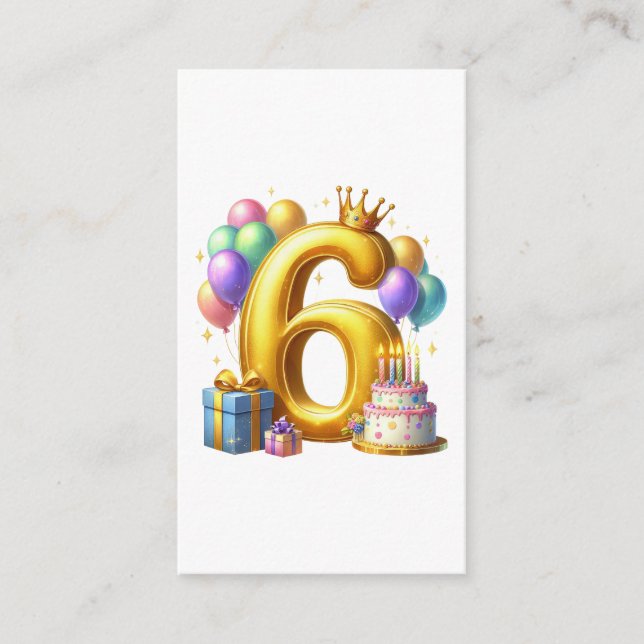 Gyllen 6-årsdag tilläggskort (Framsida)