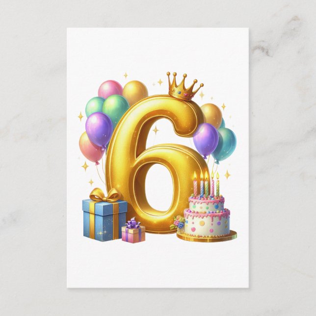 Gyllen 6-årsdag tilläggskort (Framsida)