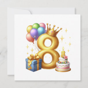 Gyllen 8-årsdag inbjudningar
