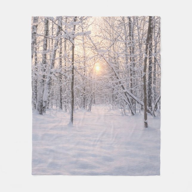 Gyllen_vinterljus Fleecefilt (Framsidan)