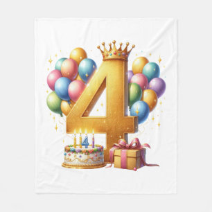 Gyllende 4-årsdag fleecefilt