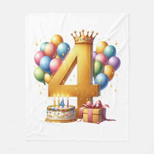Gyllende 4-årsdag fleecefilt (Framsidan)