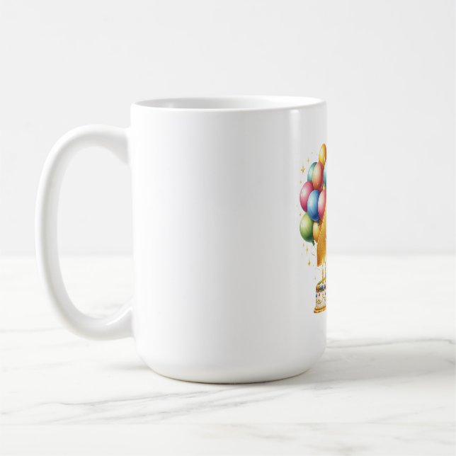 Gyllende 4-årsdag kaffemugg (Vänster)