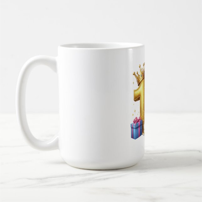 Gyllene 10-årsdag kaffemugg (Vänster)