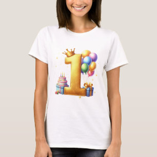 Gyllene 1-årsdag t shirt