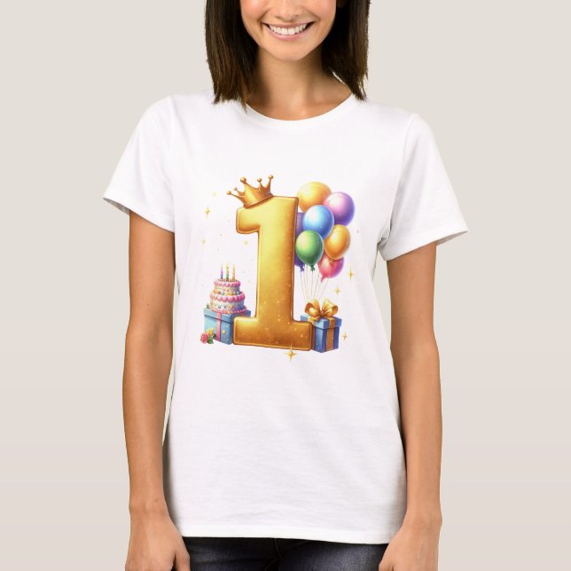 Gyllene 1-årsdag t shirt (Framsida)