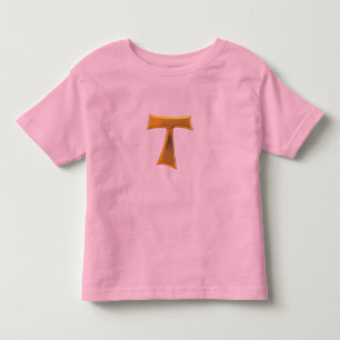 Gyllene 3D-utseendet Franciscan Tau Kor T Shirt