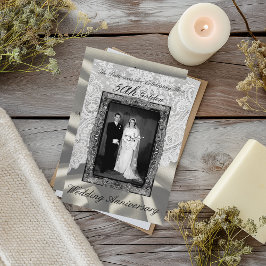 Gyllene 50-års bröllopsjubileum Foto Modernt Inbjudningar