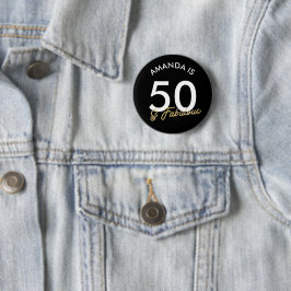 Gyllene 50-års och fantastisk födelsedagspresent m knapp