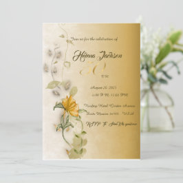 Gyllene 50-årsinbjudan inbjudningar