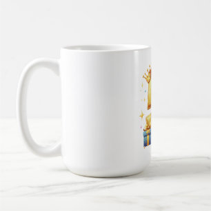 Gyllene 5-års födelsedag kaffemugg