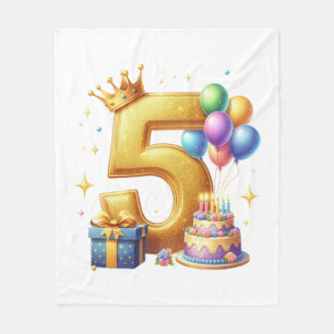 Gyllene 5-årsdag fleecefilt