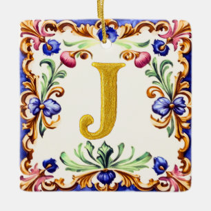 Gyllene alfabetet – Bokstav J Keramisk Ornament
