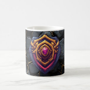 Gyllene ametistemblem kaffemugg