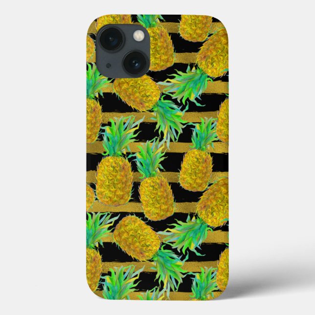 Gyllene ananas på ränder (Baksida)