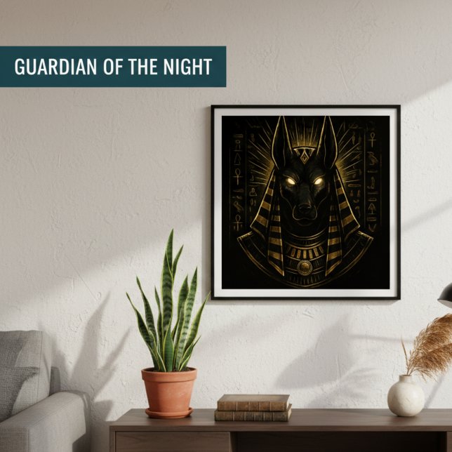 Gyllene Anubis egyptiska Gud Poster (Skapare uppladdad)