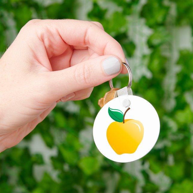 Gyllene Äpple Ljust Gul Frukt Nyckelring (Skapare uppladdad)