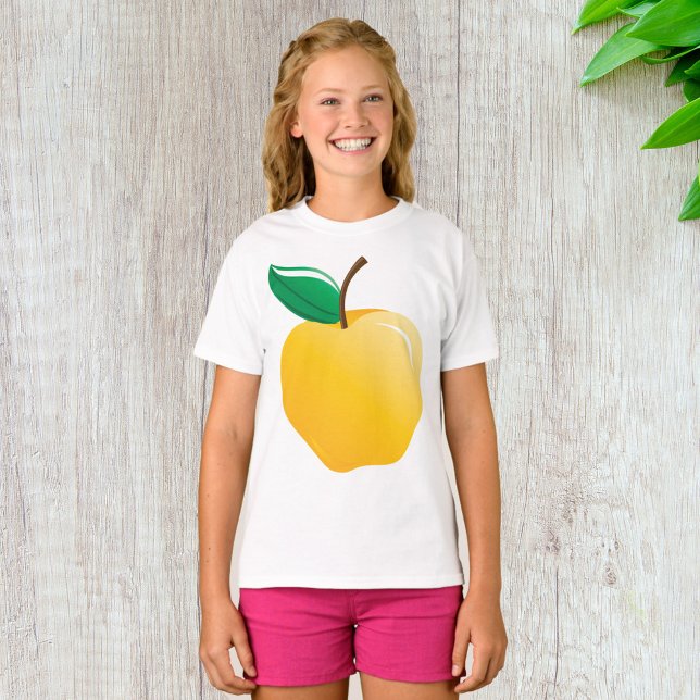 Gyllene Äpple Ljust Gul Frukt T Shirt (Skapare uppladdad)