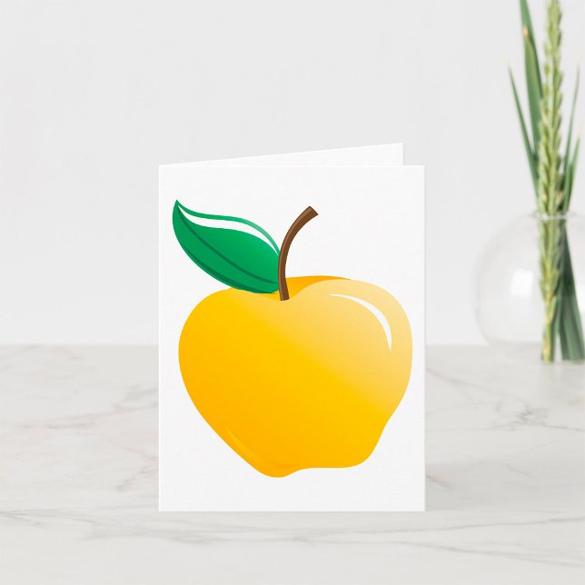 Gyllene äpple ljust gult frukt kort (Skapare uppladdad)
