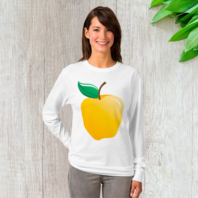 Gyllene äpple Ljust gult frukt T Shirt (Skapare uppladdad)