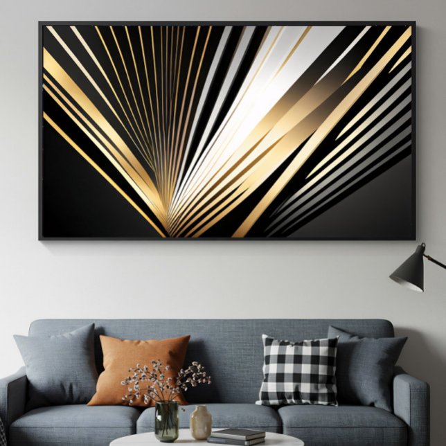 Gyllene Art Deco-strålning Poster (Skapare uppladdad)