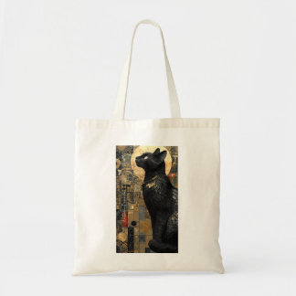 Gyllene Art Nouveau Kattälskare Tygkasse