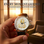 Gyllene avbildning av Jesus Holding a Bok Armbandsur<br><div class="desc">En strålande gyllene illustration av Jesus står med ett serienuttryck. Han tar upp ett finger i en pedagogisk gest medan han håller ett öppet bok nära bröstet.</div>