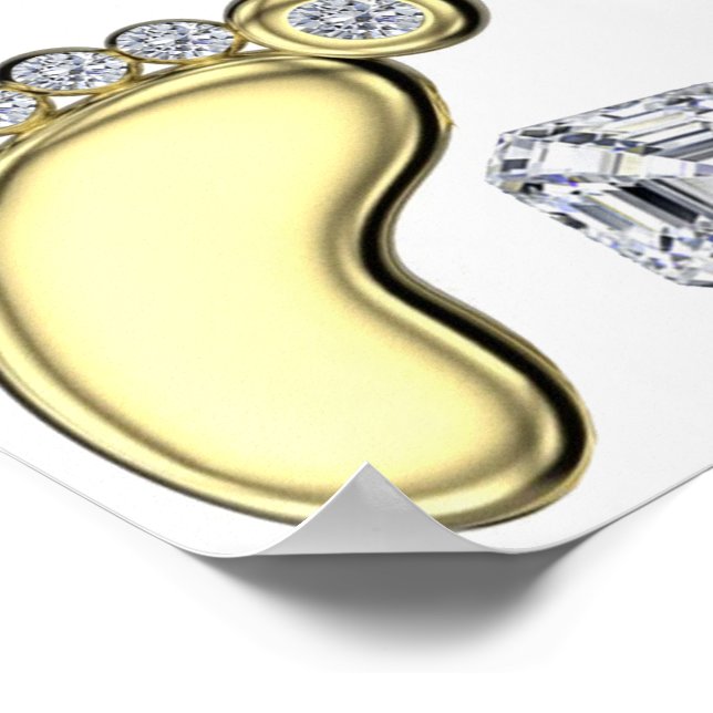 Gyllene babyfot poster (Hörn)