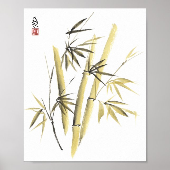 Gyllene Bambu Harmoni Poster (Framsidan)