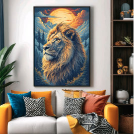 Gyllene Bergslejon Poster