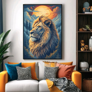 Gyllene Bergslejon Poster