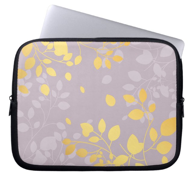 Gyllene blad 9 laptop fodral (Framsidan)