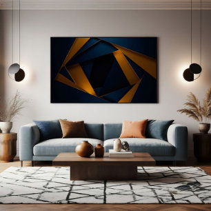 Gyllene Blått Labyrint Poster