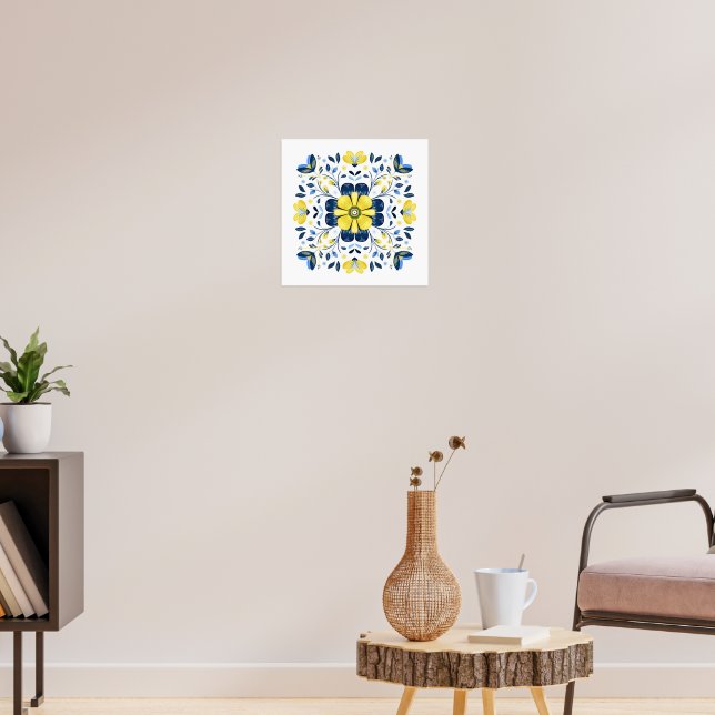 Gyllene blomharmoni poster (Vardagsrum 3)