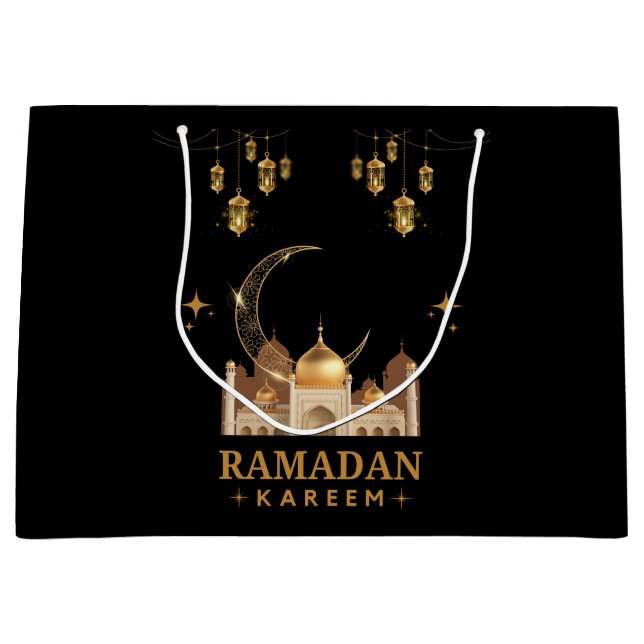 Gyllene Blommig Ramadan Kareem Firande (Framsidan)