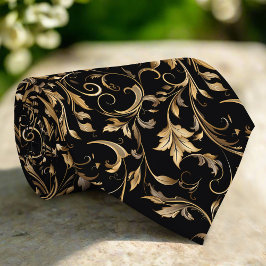 Gyllene Blommönster Elegant Lyx Modern Slips