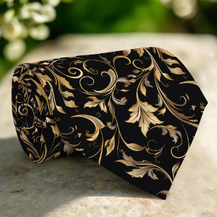 Gyllene Blommönster Elegant Lyx Modern Slips
