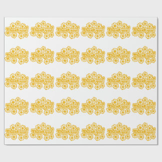 Gyllene blommor Tack ! Presentpapper