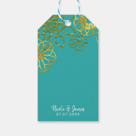 Gyllene blomster-mandalor bröllop brudslöjparty presentetikett