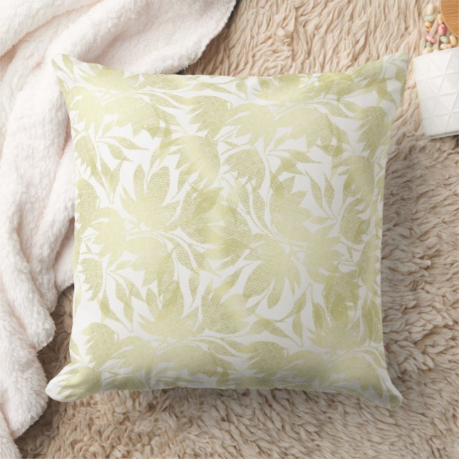 Gyllene Boho Blommig Elegant Mönster Kudde (Filt)