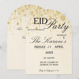 Gyllene Boho elegant Eid-partys inbjudningskort