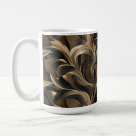 Gyllene Botanisk Flödande Elegans Kaffemugg