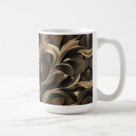 Gyllene Botanisk Flödande Elegans Kaffemugg
