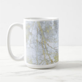 Gyllene bredbladsljus kaffemugg