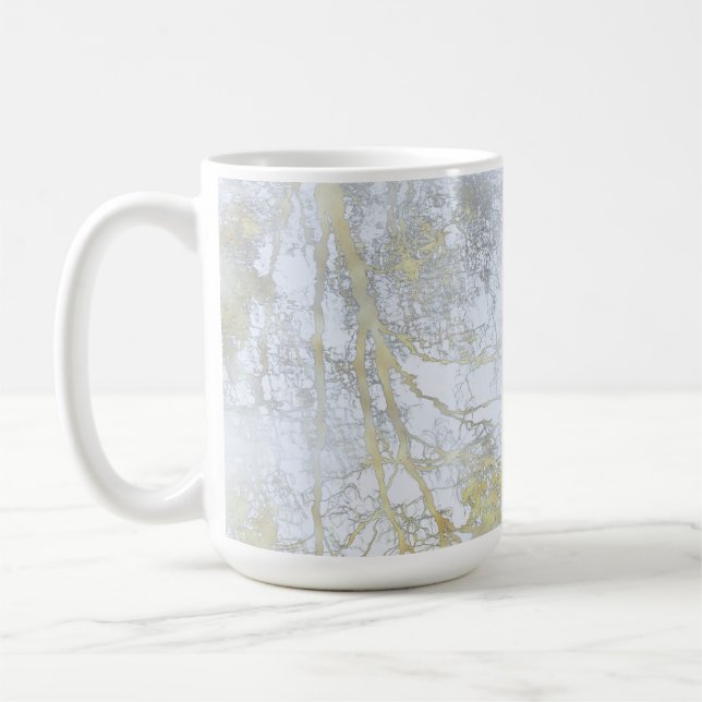Gyllene bredbladsljus kaffemugg (Vänster)
