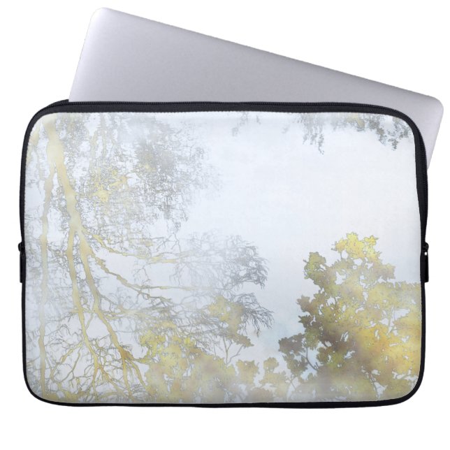 Gyllene bredbladsljus laptop fodral (Framsidan)