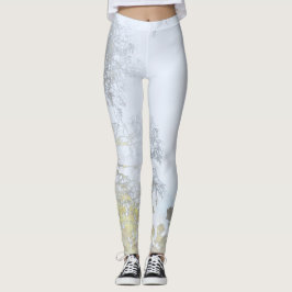 Gyllene bredbladsljus leggings