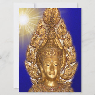 gyllene buddha i blått